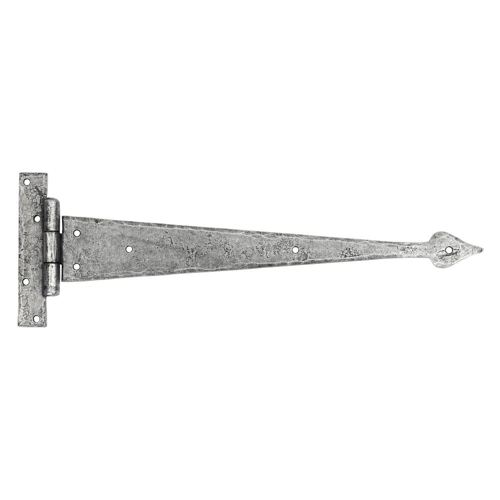 This is an image showing From The Anvil - Pewter 15" Arrow Head T Hinge (pair) available from trade door handles, quick delivery and discounted prices