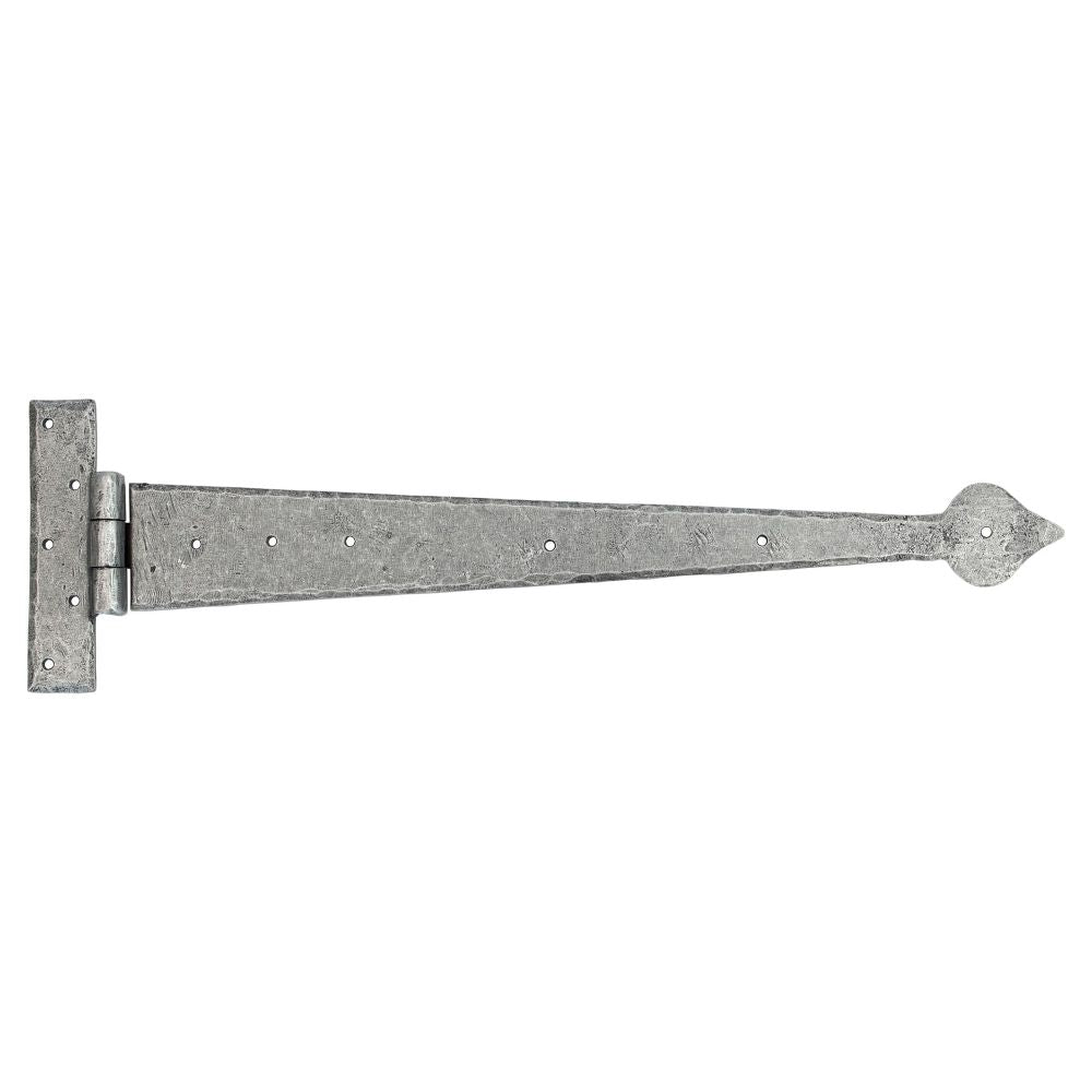 This is an image showing From The Anvil - Pewter 22" Arrow Head T Hinge (pair) available from trade door handles, quick delivery and discounted prices