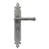 This is an image showing From The Anvil - Pewter Tudor Lever Bathroom Set available from trade door handles, quick delivery and discounted prices