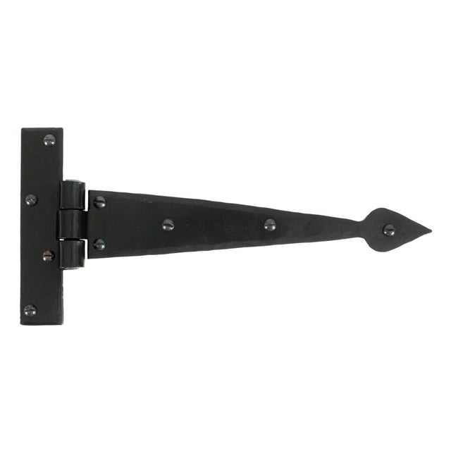 This is an image showing From The Anvil - Black 9" Arrow Head T Hinge (pair) available from trade door handles, quick delivery and discounted prices