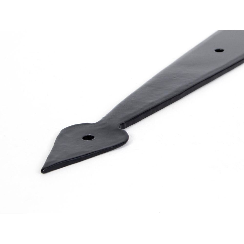 This is an image showing From The Anvil - Black 15" Arrow Head T Hinge (pair) available from trade door handles, quick delivery and discounted prices