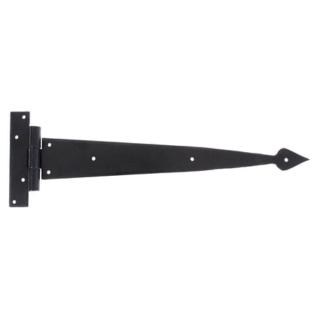 This is an image showing From The Anvil - Black 15" Arrow Head T Hinge (pair) available from trade door handles, quick delivery and discounted prices