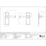 This is an image showing From The Anvil - Black Avon Lever Latch Set available from trade door handles, quick delivery and discounted prices