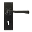 This is an image showing From The Anvil - Black Avon Lever Lock Set available from trade door handles, quick delivery and discounted prices