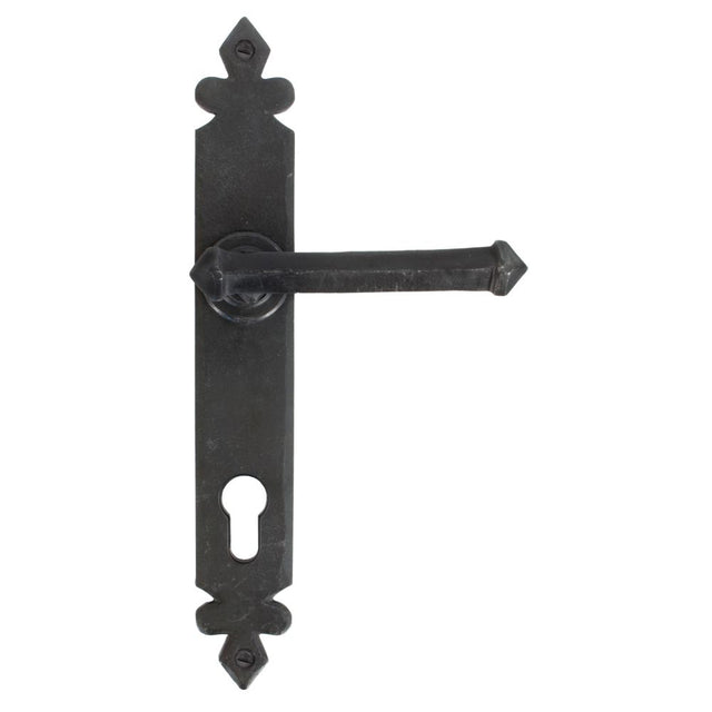 This is an image showing From The Anvil - Beeswax Tudor Lever Espag. Lock Set available from trade door handles, quick delivery and discounted prices