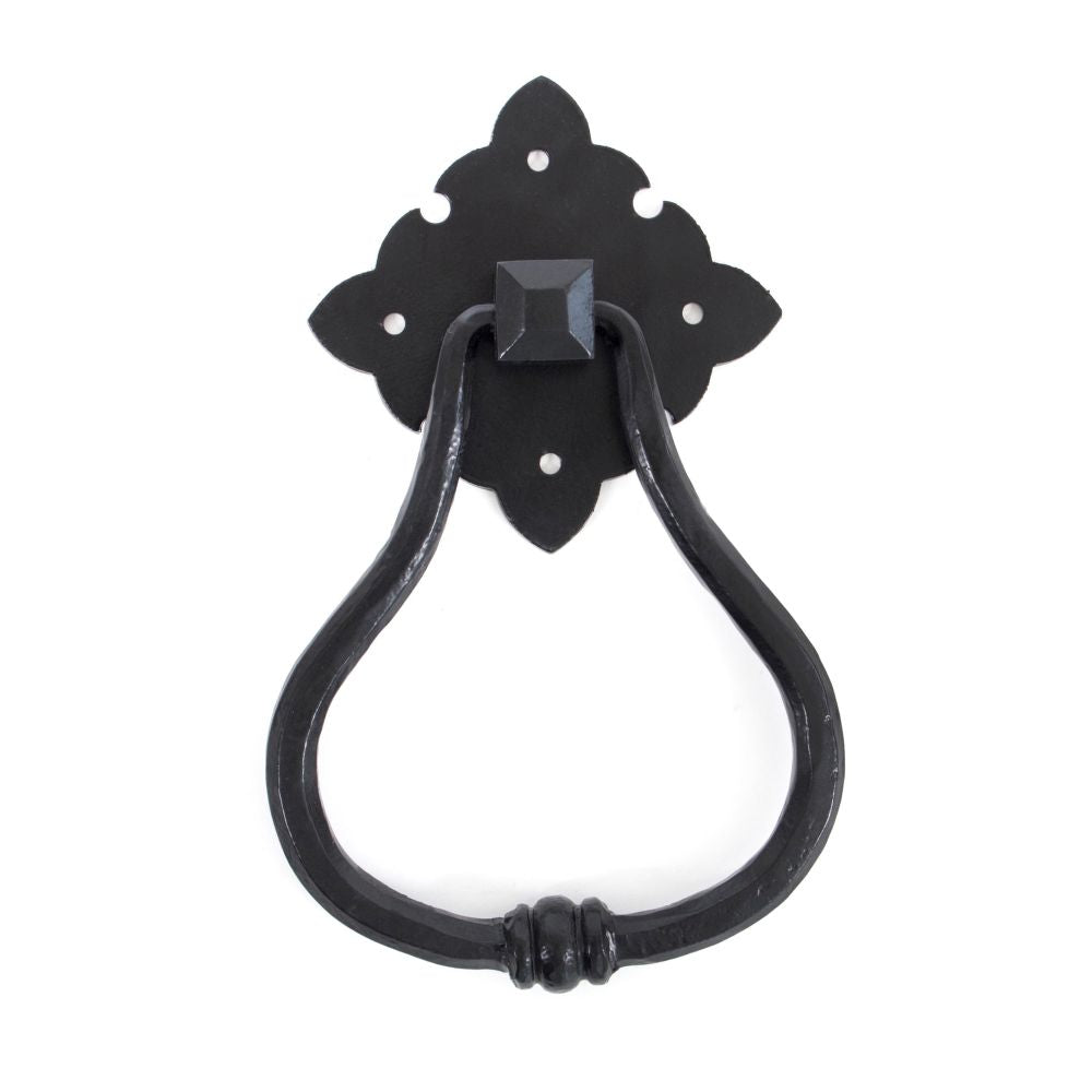 This is an image showing From The Anvil - Black Windsor Door Knocker available from trade door handles, quick delivery and discounted prices