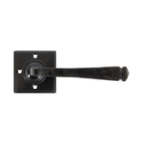 This is an image showing From The Anvil - Black Avon Lever on Rose Set Unsprung available from trade door handles, quick delivery and discounted prices