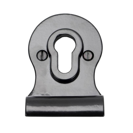 This is an image showing From The Anvil - Black Euro Door Pull available from trade door handles, quick delivery and discounted prices