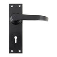 This is an image showing From The Anvil - Black Deluxe Lever Lock Set available from trade door handles, quick delivery and discounted prices