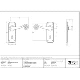 This is an image showing From The Anvil - Beeswax Monkeytail Lever Lock Set available from trade door handles, quick delivery and discounted prices