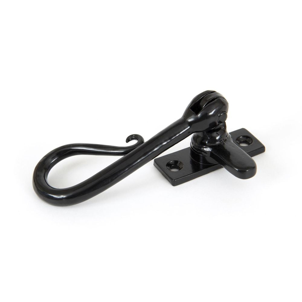 This is an image showing From The Anvil - Black Shepherd's Crook Fastener available from trade door handles, quick delivery and discounted prices