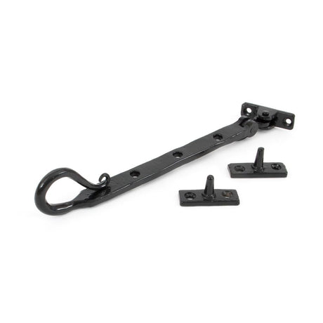 This is an image showing From The Anvil - Black 8" Shepherd's Crook Stay available from trade door handles, quick delivery and discounted prices