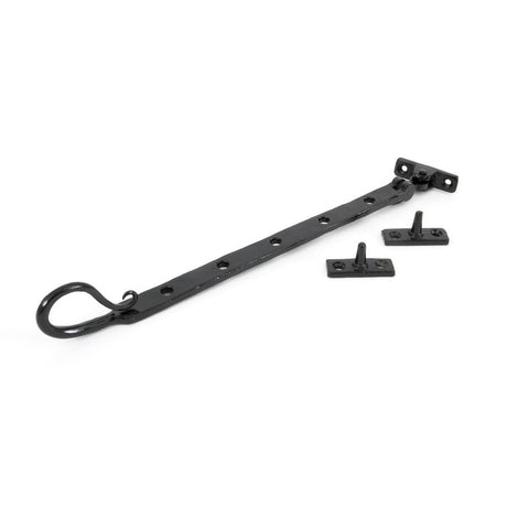 This is an image showing From The Anvil - Black 12" Shepherd's Crook Stay available from trade door handles, quick delivery and discounted prices