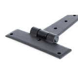 This is an image showing From The Anvil - Black 9" Penny End T Hinge (pair) available from trade door handles, quick delivery and discounted prices