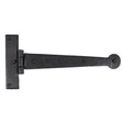 This is an image showing From The Anvil - Black 9" Penny End T Hinge (pair) available from trade door handles, quick delivery and discounted prices