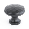 This is an image showing From The Anvil - Black Hammered Cabinet Knob - Medium available from trade door handles, quick delivery and discounted prices