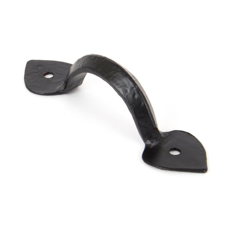 This is an image showing From The Anvil - Black 4" Gothic D Handle available from trade door handles, quick delivery and discounted prices