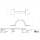 This is an image showing From The Anvil - Black 6" Gothic D Handle available from trade door handles, quick delivery and discounted prices