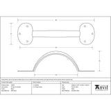 This is an image showing From The Anvil - Black 8" Bean D Handle available from trade door handles, quick delivery and discounted prices