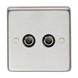 This is an image showing From The Anvil - SSS Double TV Socket available from trade door handles, quick delivery and discounted prices