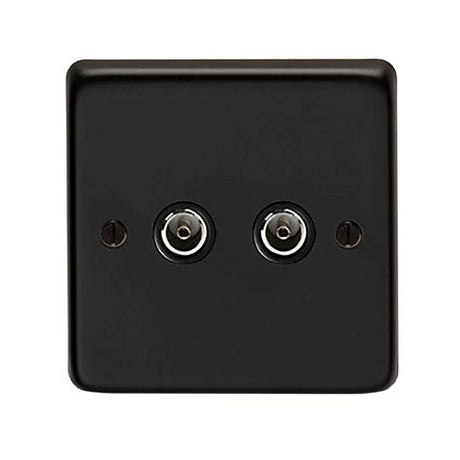 This is an image showing From The Anvil - MB Double TV Socket available from trade door handles, quick delivery and discounted prices