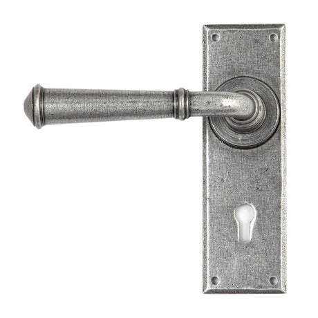 This is an image showing From The Anvil - Pewter Regency Lever Lock set available from trade door handles, quick delivery and discounted prices