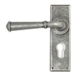 This is an image showing From The Anvil - Pewter Regency Lever Euro Lock Set available from trade door handles, quick delivery and discounted prices