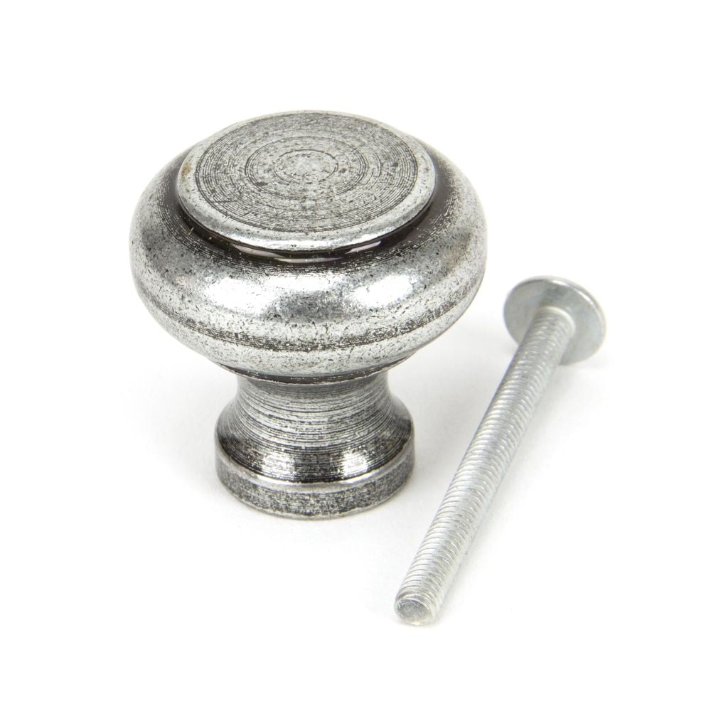 This is an image showing From The Anvil - Pewter Regency Cabinet Knob - Small available from trade door handles, quick delivery and discounted prices