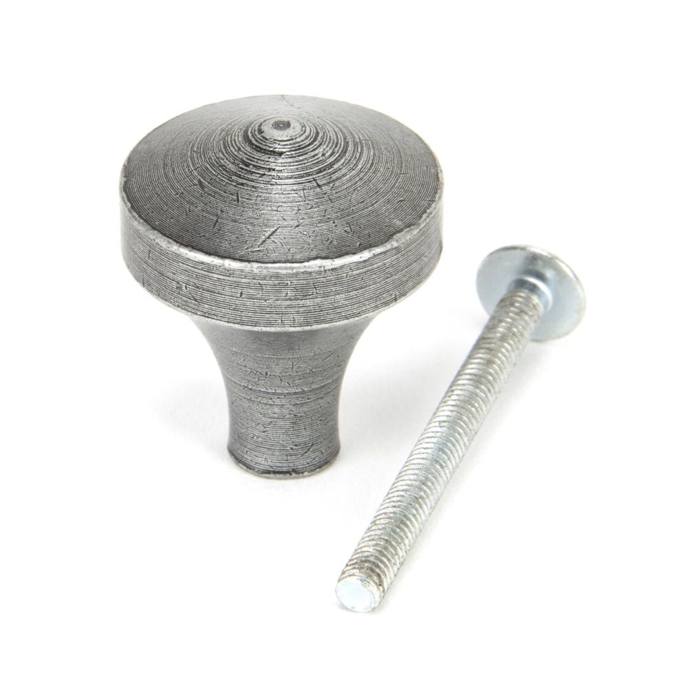 This is an image showing From The Anvil - Pewter Shropshire Cabinet Knob - Small available from trade door handles, quick delivery and discounted prices