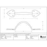 This is an image showing From The Anvil - Pewter Large Shropshire Pull Handle available from trade door handles, quick delivery and discounted prices