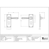 This is an image showing From The Anvil - Aged Brass Hinton Lever Euro Lock Set available from trade door handles, quick delivery and discounted prices