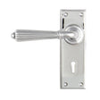 This is an image showing From The Anvil - Polished Chrome Hinton Lever Lock Set available from trade door handles, quick delivery and discounted prices