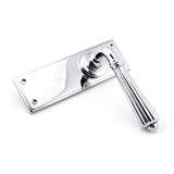 This is an image showing From The Anvil - Polished Chrome Hinton Lever Latch Set available from trade door handles, quick delivery and discounted prices