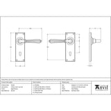 This is an image showing From The Anvil - Aged Bronze Hinton Lever Lock Set available from trade door handles, quick delivery and discounted prices