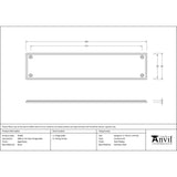 High quality image of From The Anvil - Aged Brass 300mm Art Deco Fingerplate | Sku. 45389 | Trade Door Handles, Kendal.