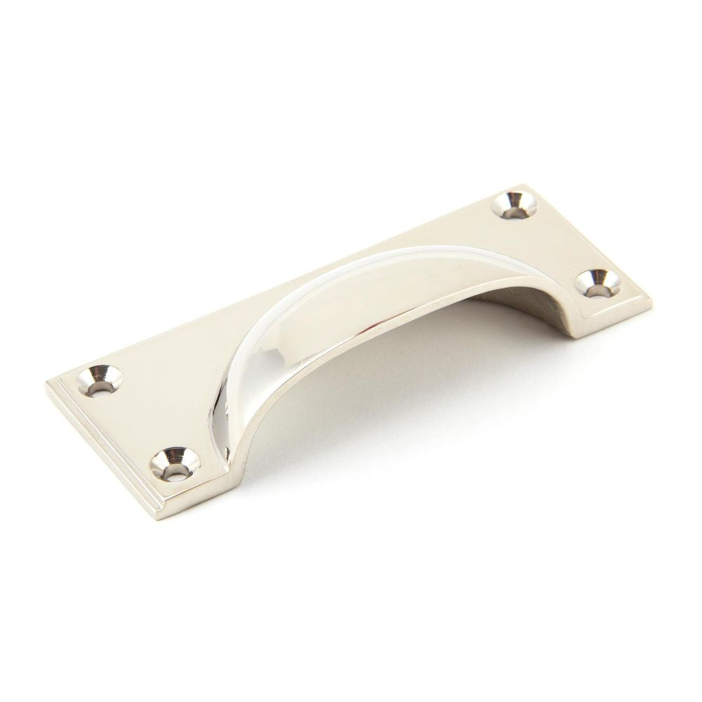 This is an image showing From The Anvil - Polished Nickel Art Deco Drawer Pull available from trade door handles, quick delivery and discounted prices