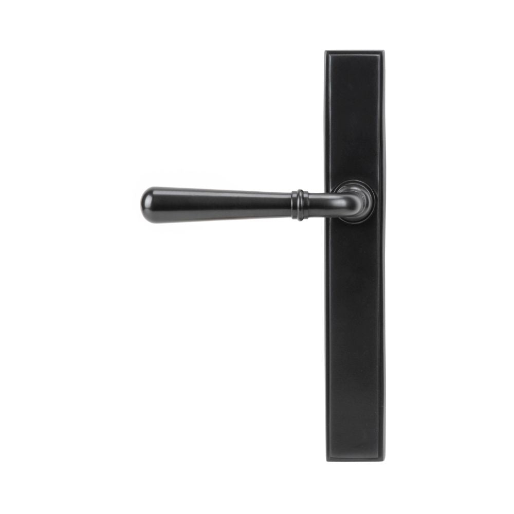 This is an image showing From The Anvil - Aged Bronze Newbury Slimline Lever Latch Set available from trade door handles, quick delivery and discounted prices