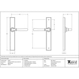 This is an image showing From The Anvil - Aged Bronze Newbury Slimline Lever Latch Set available from trade door handles, quick delivery and discounted prices