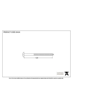 This is an image showing From The Anvil - Dark SS M5 x 120mm Male Bolt (1) available from trade door handles, quick delivery and discounted prices