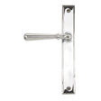 This is an image showing From The Anvil - Polished Chrome Newbury Slimline Lever Latch Set available from trade door handles, quick delivery and discounted prices