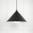 This is an image showing From The Anvil - Hammered Nickel Hockley Pendant in Elan Black available from trade door handles, quick delivery and discounted prices