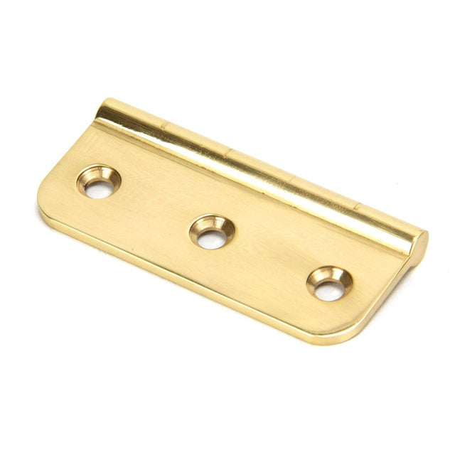 This is an image showing From The Anvil - Polished Brass 3" Dummy Butt Hinge (Single) available from trade door handles, quick delivery and discounted prices