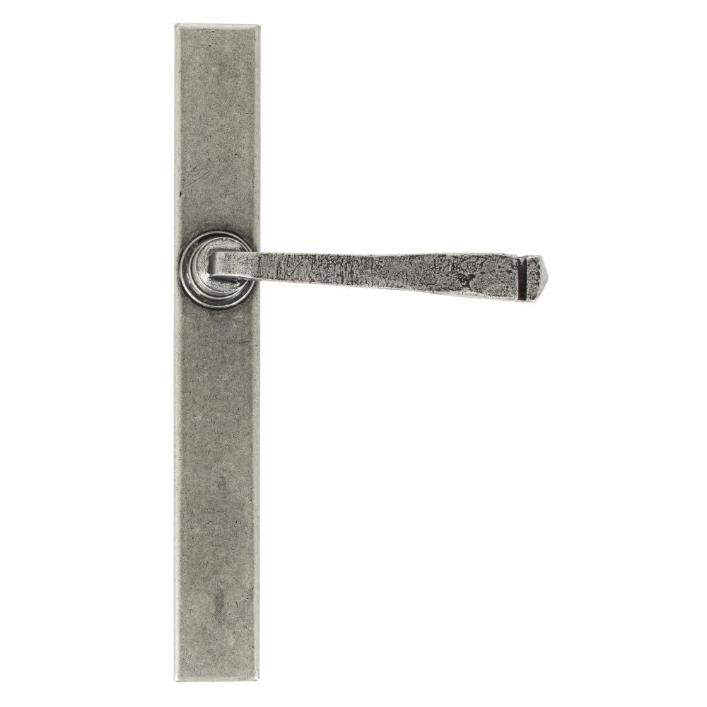 This is an image showing From The Anvil - Pewter Avon Slimline Lever Latch Set available from trade door handles, quick delivery and discounted prices