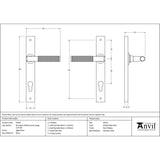 This is an image showing From The Anvil - Aged Brass Brompton Slimline Lever Espag. Lock Set available from trade door handles, quick delivery and discounted prices