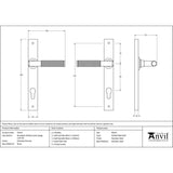 This is an image showing From The Anvil - Polished Chrome Brompton Slimline Lever Espag. Lock Set available from trade door handles, quick delivery and discounted prices