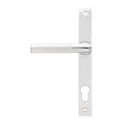 This is an image showing From The Anvil - Polished Chrome Brompton Slimline Lever Espag. Lock Set available from trade door handles, quick delivery and discounted prices