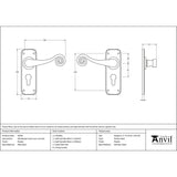 This is an image showing From The Anvil - Pewter Monkeytail Lever Euro Lock Set available from trade door handles, quick delivery and discounted prices