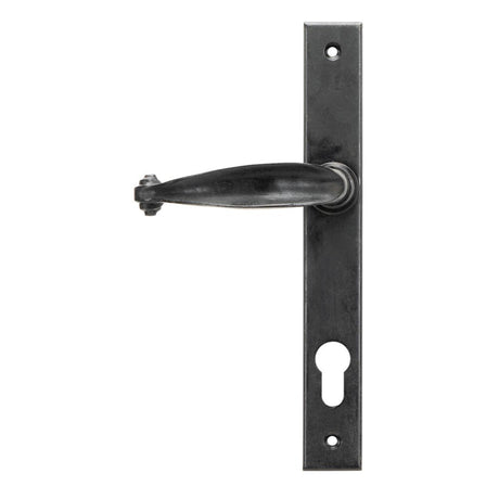 This is an image showing From The Anvil - External Beeswax Cottage Slimline Lever Espag. Lock Set available from trade door handles, quick delivery and discounted prices