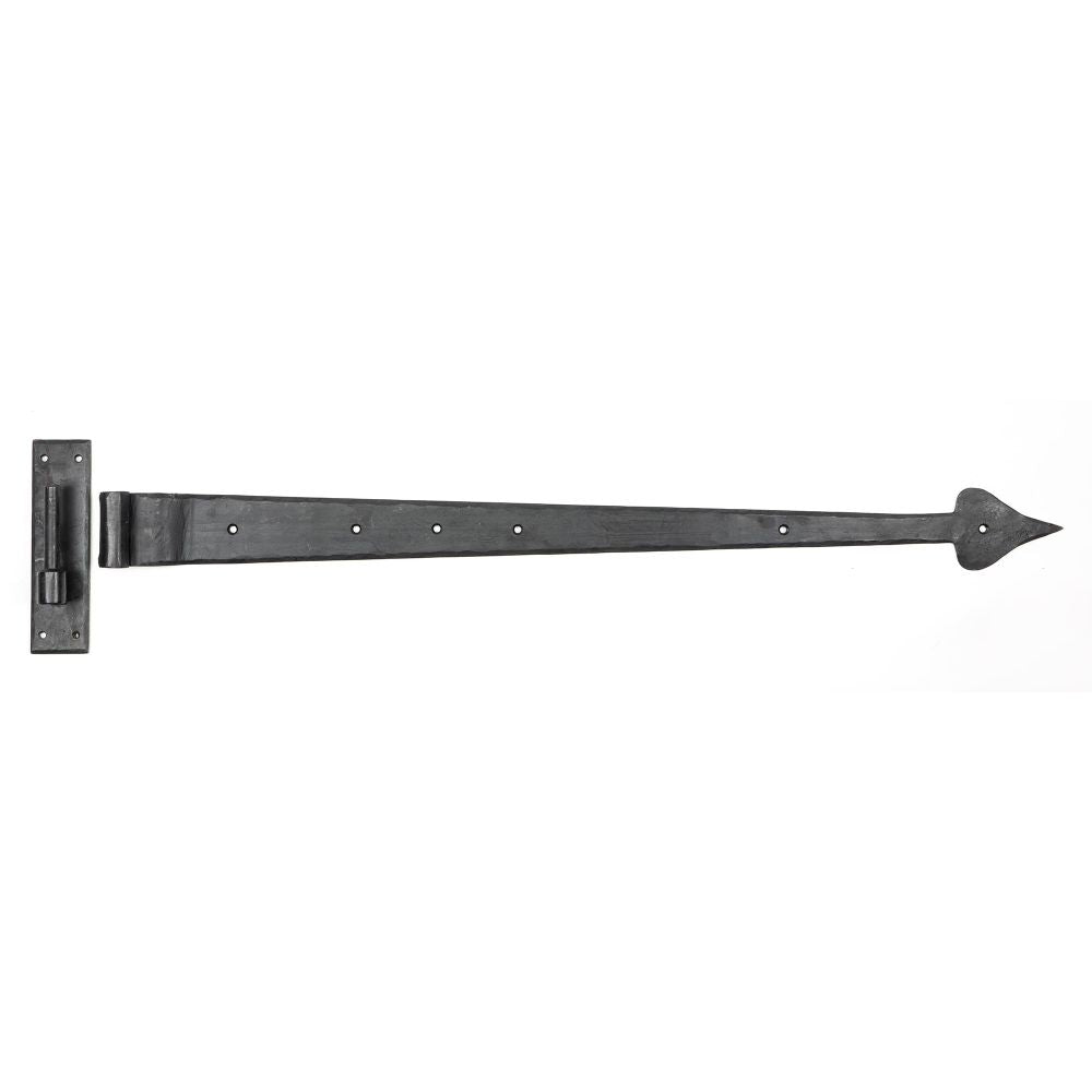 This is an image showing From The Anvil - External Beeswax 35" Hook & Band Hinge - Cranked (pair) available from trade door handles, quick delivery and discounted prices