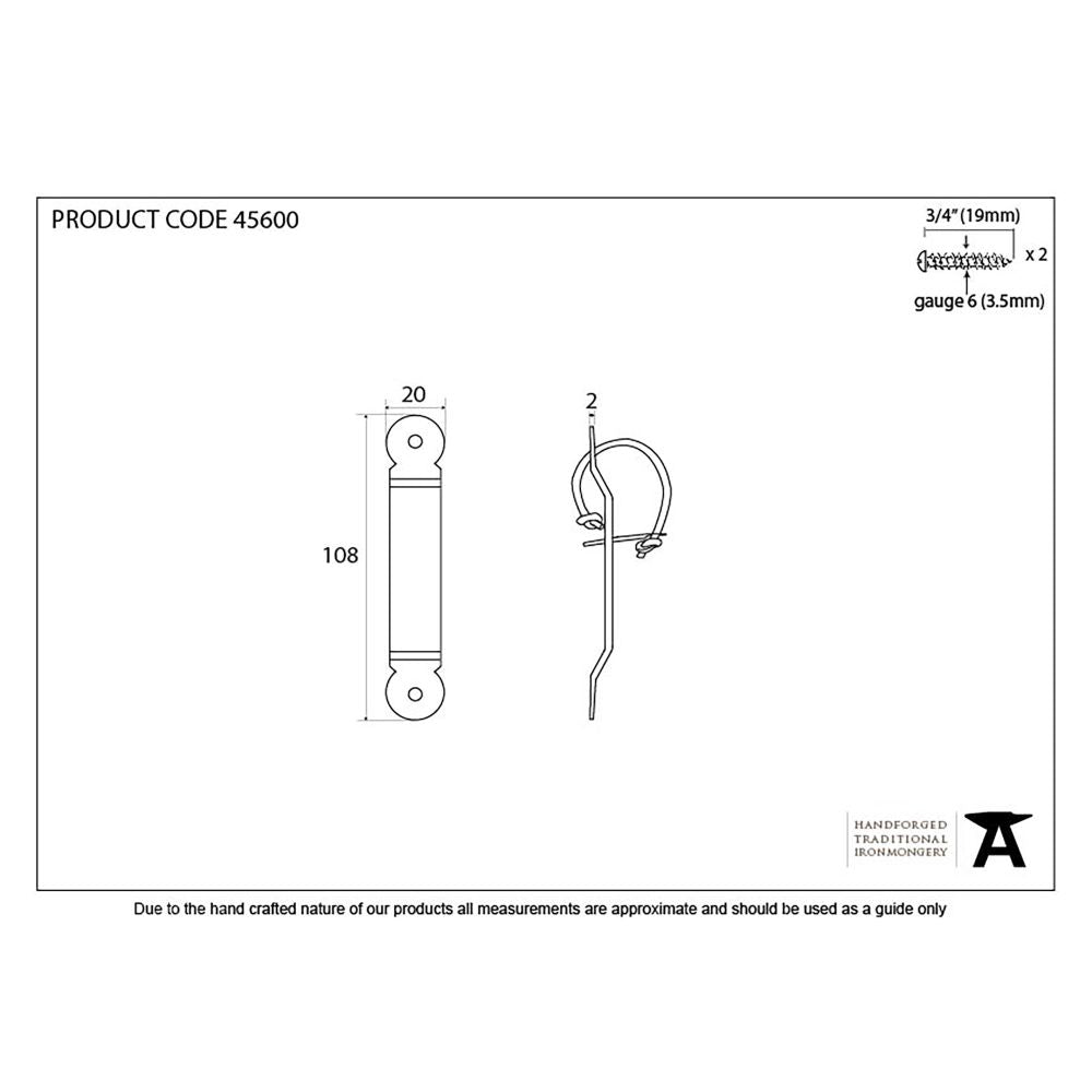 This is an image showing From The Anvil - External Beeswax Locking Penny End Screw on Staple available from trade door handles, quick delivery and discounted prices